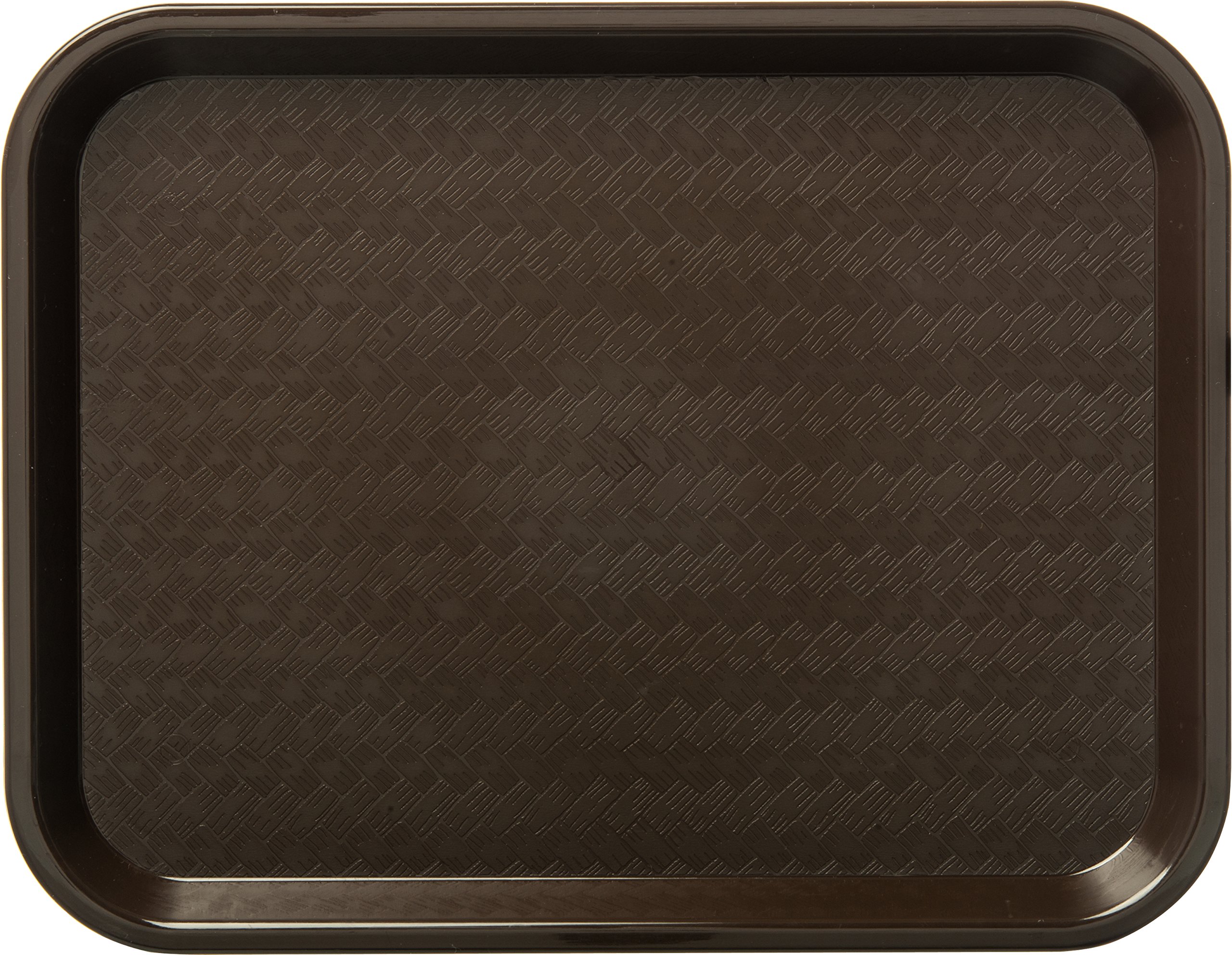 Carlisle FoodService Products Café Standard Cafeteria/Fast Food Tray, 11" x 14", Dark Brown (Pack of 2)