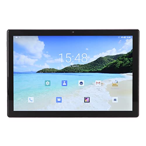 Jopwkuin Tablet, Octa Core 100-240V Tablet 10. 1 Inch 2.4G 5G WiFi with Keyboard for Android 12 for Learning (US Plug)