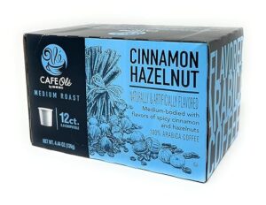 cafe ole cinnamon hazelnut medium roast k-cups 12 count - 1 box