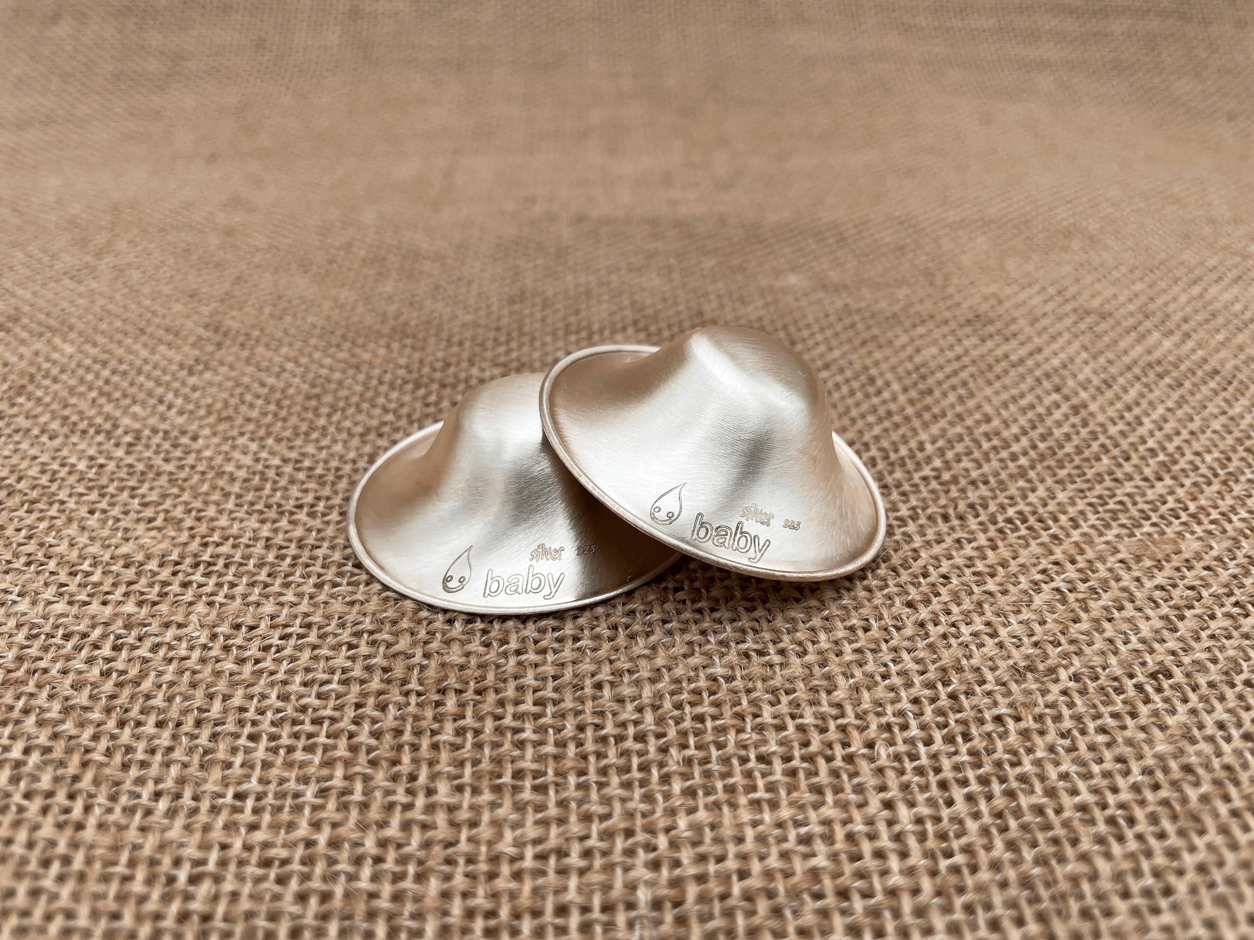 SILVERBABY Silver Nursing Cups, Silver Cups, Nipple Shields for Nursing Newborn, Nipple Guards, Nipple Covers Breastfeeding, Nipple Covers Breastfeeding, 925 Silver