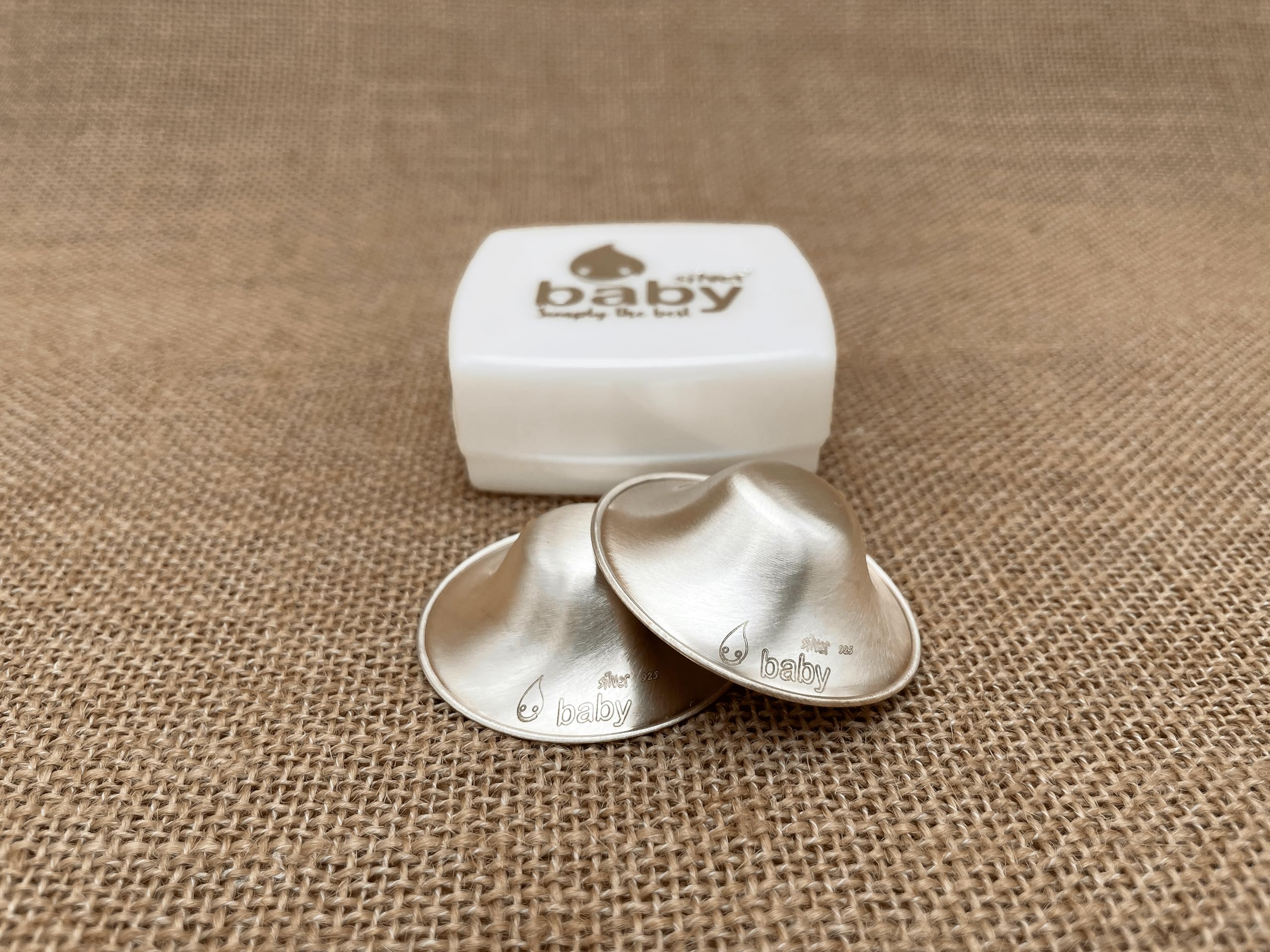 SILVERBABY Silver Nursing Cups, Silver Cups, Nipple Shields for Nursing Newborn, Nipple Guards, Nipple Covers Breastfeeding, Nipple Covers Breastfeeding, 925 Silver