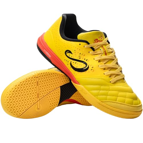 SENDA Ushuaia Pro 2.0 Indoor Soccer, Court, and Futsal Shoes, Men's Size 9.5 / Women's Size 10.5, Yellow