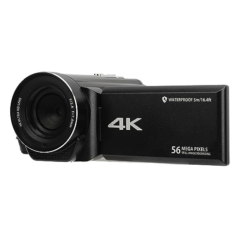 DAUZ 4K Digital Video Camera, F2.6 Large Aperture 4K Digital Camera for Campus Records