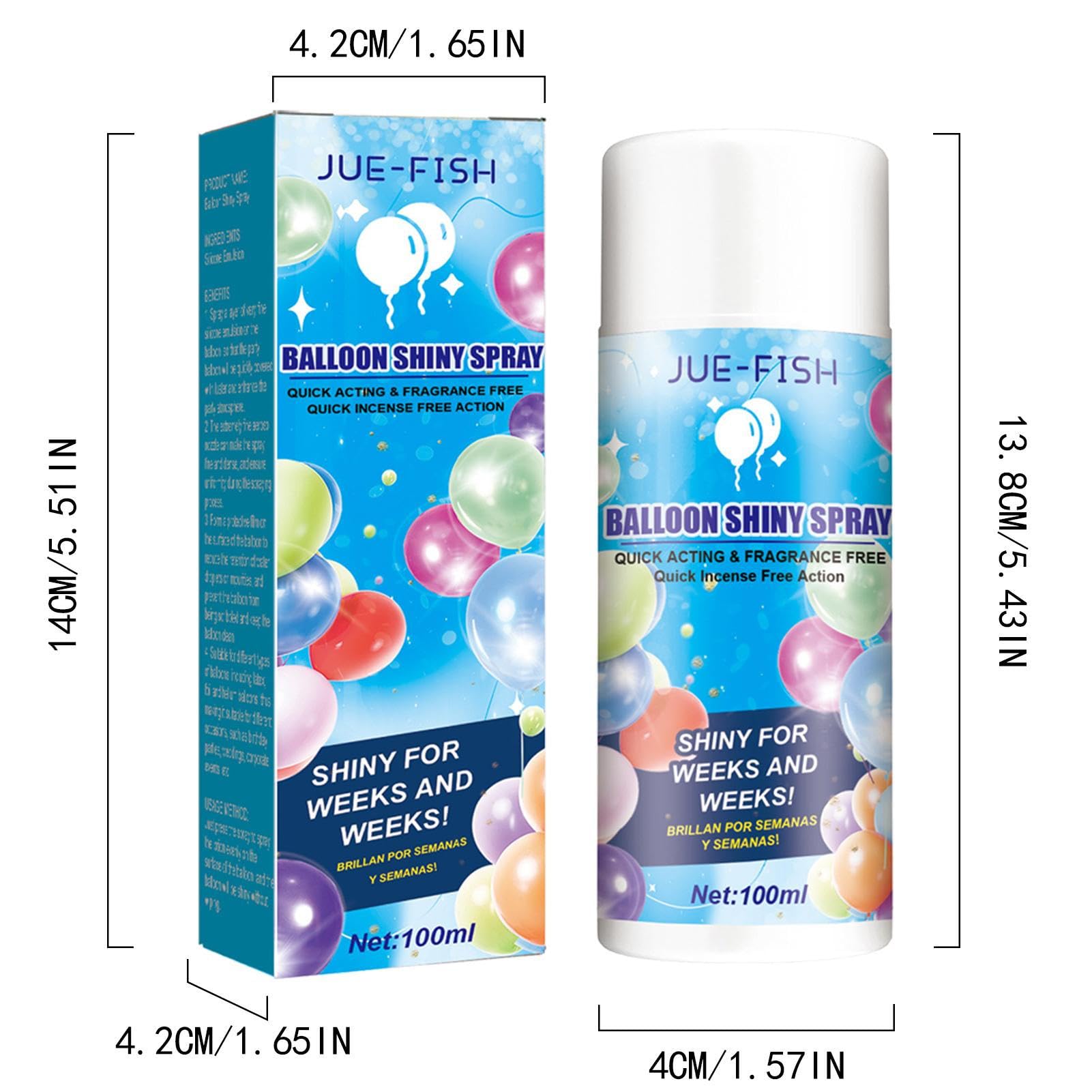 Balloon High Shine Spray for Latex Balloons | Aerosol Balloon Spray,Balloon Spray Shine for an Elegant Hi Gloss Finish in Minutes,Ultra Shiny Glow Spray Party Decoration and Enhancer Shimmer Effect