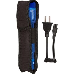 VIPERTEK VTS-T03 Aluminum Stun Gun with LED Flashlight, Blue