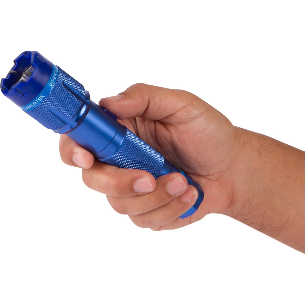 VIPERTEK VTS-T03 Aluminum Stun Gun with LED Flashlight, Blue