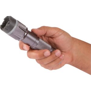 VIPERTEK VTS-T03 Aluminum Stun Gun with LED Flashlight, Gray