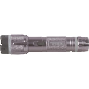 VIPERTEK VTS-T03 Aluminum Stun Gun with LED Flashlight, Gray