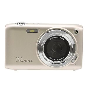 digital camera, multi function 58m 4k timed photography digital video camera 2.88 inch screen 16x for daily life (gold)