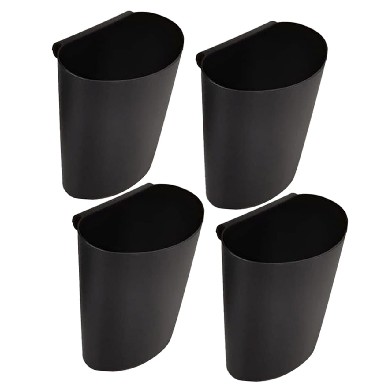 NOLITOY 4pcs Tools Storage Bins Trash Can Cart Hanging Basket Shopping Cart Cup Holder Hanging Organizer Salon Cart Attachment Small Hanging Bucket Plastic Wastebasket Household