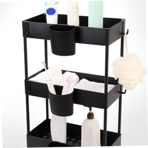 NOLITOY 4pcs Tools Storage Bins Trash Can Cart Hanging Basket Shopping Cart Cup Holder Hanging Organizer Salon Cart Attachment Small Hanging Bucket Plastic Wastebasket Household