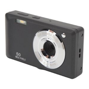 Compact Camera, 4K Digital Camera 16X Zoom 2.7 Inch TFT Screen 50MP Autofocus for Photography (Black)