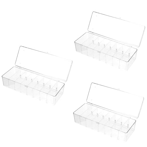 Cabilock 3 Sets Card Storage Box Business Card Plastic Holders Business Card Case Cards Storage Case Business Card Stand Card Stands for Display Child With Cover The Pet Card Box