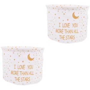 stobok 2pcs cloth fabric basket cotton cosmetic basket cotton storage basket folding sundries basket offise desktop basket plastic containers cosmetic holder basket baby laundry tub round