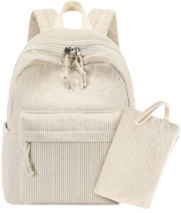 ledaou mini backpack women girls corduroy casual bookbags cute small backpack purse fashion lightweight daypack school travel bag 2pcs