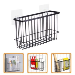 Alipis Kitchen Storage Shelf Kitchen Wall Basket Shower Basket Wall Hanging Basket Bathroom Toiletries Basket Hanging Wall Basket Sundries Storage Holder Iron Storage Basket Wall-mounted