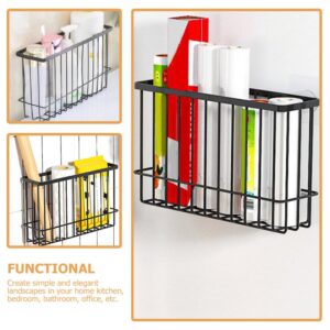 Alipis Kitchen Storage Shelf Kitchen Wall Basket Shower Basket Wall Hanging Basket Bathroom Toiletries Basket Hanging Wall Basket Sundries Storage Holder Iron Storage Basket Wall-mounted