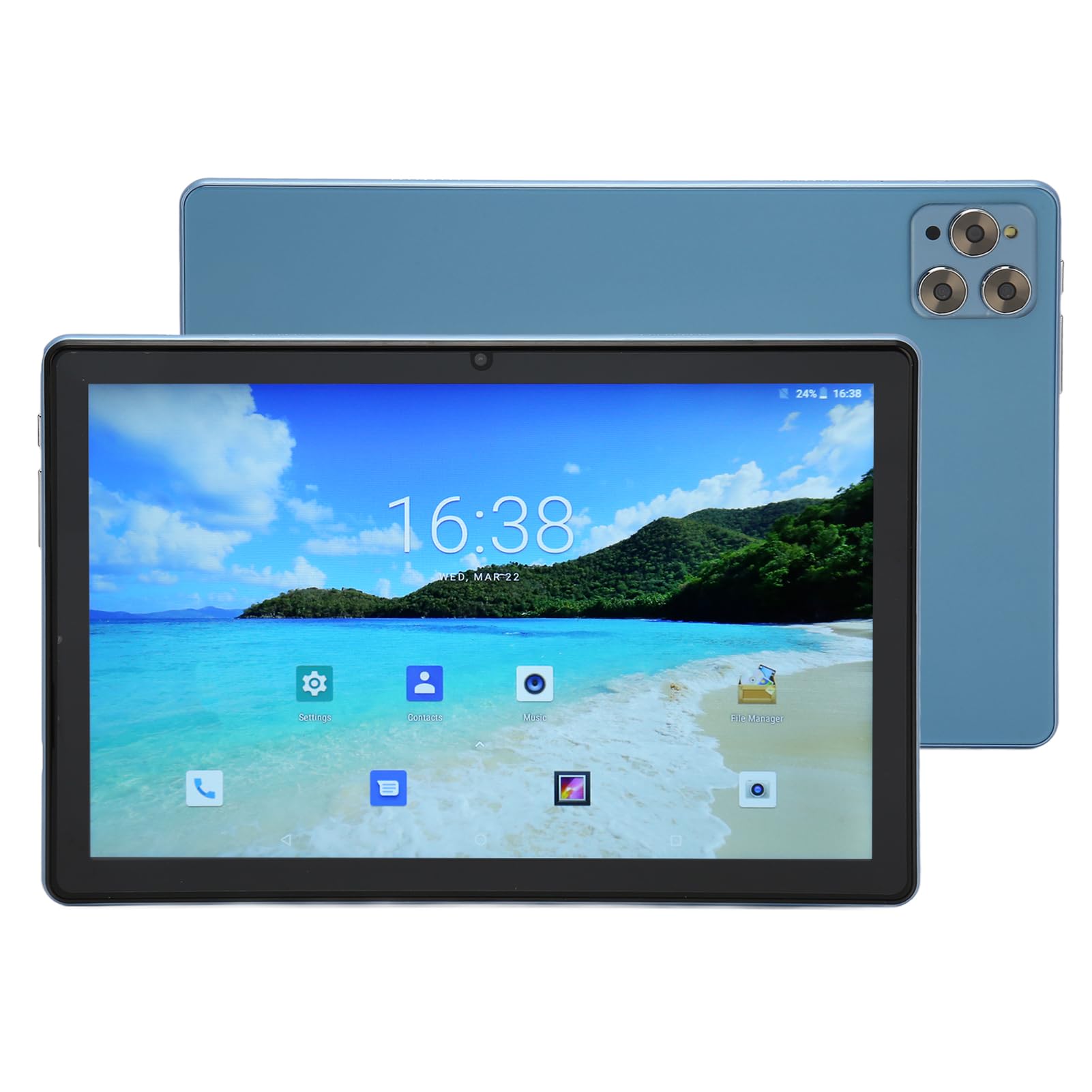 10.1 Inch FHD Screen Tablet with 8GB RAM 256GB ROM, Dual Camera, 2.4 5G WiFi, 4G LTE, Octa Core CPU (US Plug)