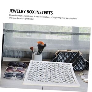 LIFKOME 8 pcs Box jewelry box pad jewelry display jewelry stand eyeglass tray jewelry tray insert jewelry foam insert jewelry insert pad jewelry insert tray jewelry rack white sponge ring