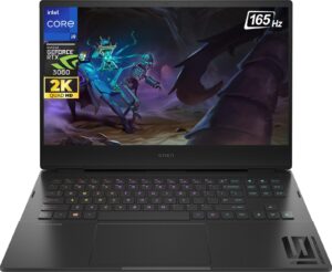 hp 2023 newest omen gaming laptop, 16.1" qhd 165hz display, intel core i9 12900h (14 cores, up to 5ghz), nvidia geforce rtx 3060, 64gb ddr5 ram, 2tb ssd, wi-fi 6e, backlit keyboard, windows 11 home