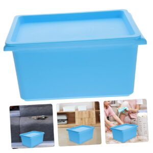 VOSAREA 2pcs Box storage box with lid plastic containers with lids plastic sundries storage plastic storage container cardboard file bin pantry organization office with cover pp food