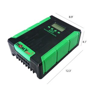 120A MPPT Solar Charge Controller DC To DC Charger 12V To 48V Lifepo4 Lithium AGM Sealed Gel Battery High Voltage Max 180VDC 5760W Solar Panels Controlador Energy Regulator From Sun High Power Offgrid