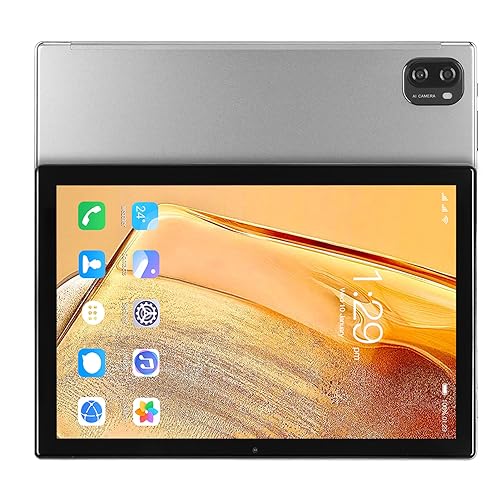 Jopwkuin Tablet, 10. 1 Inch Tablet 2.4GHz 5G WiFi 100‑240V 8 Core CPU 2 in 1 Support USB C Fast Charging for Study for Android 12 (US Plug)