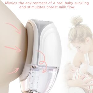 X-Bosak Breast Pump Hands Free, Wearable Electric Portable Silicone Breast Pump, 3 Modes & 8 Levels, Painless & Leak-Proof Design, 17mm~27mm Flange Inserts, Smart LCD Display, 2 Pack, White