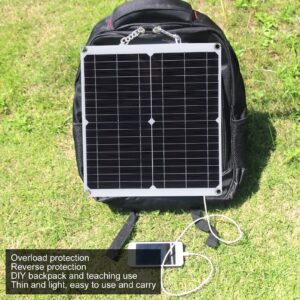 Portable Solar Panels, Portable Solar Panel Kit Folding Solar Charger 20W 18V Mini Solar Panels Suitcase Dual USB