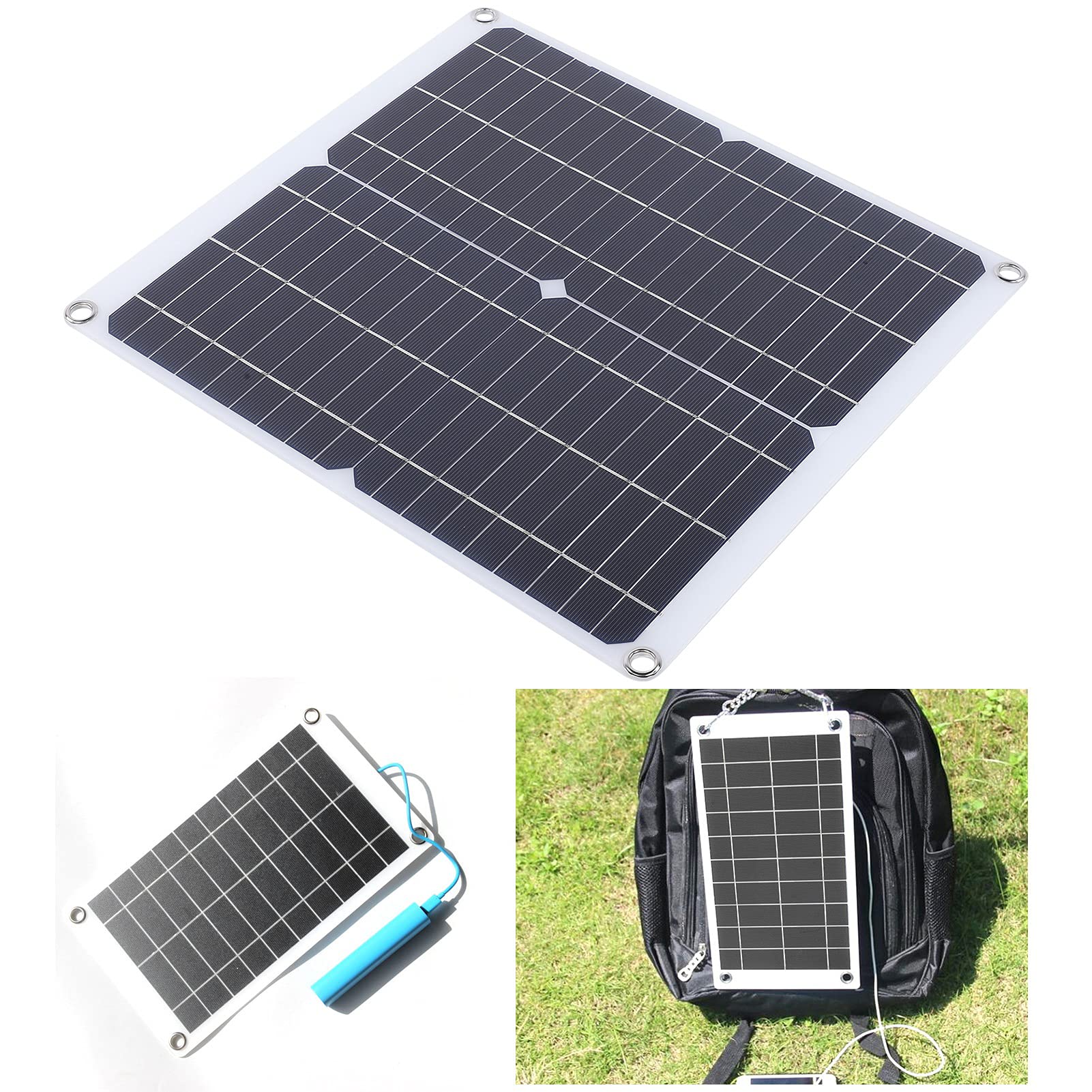 Portable Solar Panels, Portable Solar Panel Kit Folding Solar Charger 20W 18V Mini Solar Panels Suitcase Dual USB