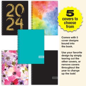 2024 Essential 8.5"x11" Monthly & Weekly Planner with Tabs & 5 Fashion Covers to Choose from - 14 Months (November 2023 - December 2024) - Frosted Vinyl Covers for Extra Protection