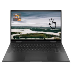 HP Envy 2-in-1 Convertible Laptop, 15.6 inch IPS Touchscreen, AMD Ryzen 5 5625U Processor, Backlit Keyboard, Wi-Fi 6, Bang & Olufsen Audio, 12Hr Battery, Win 11 (16GB RAM, 512GB PCIe SSD) (Renewed)