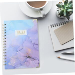 NUOBESTY 2pcs Carnes Para Estufa Student Notebook Note Pads Work Note Book Teacher Lesson Planner 2023-2024 Household Weekly Planner Write a Book Coil Book Office Course