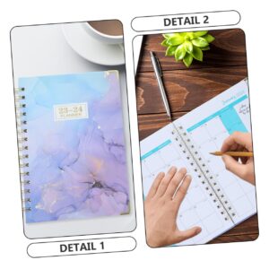 NUOBESTY 2pcs Carnes Para Estufa Student Notebook Note Pads Work Note Book Teacher Lesson Planner 2023-2024 Household Weekly Planner Write a Book Coil Book Office Course