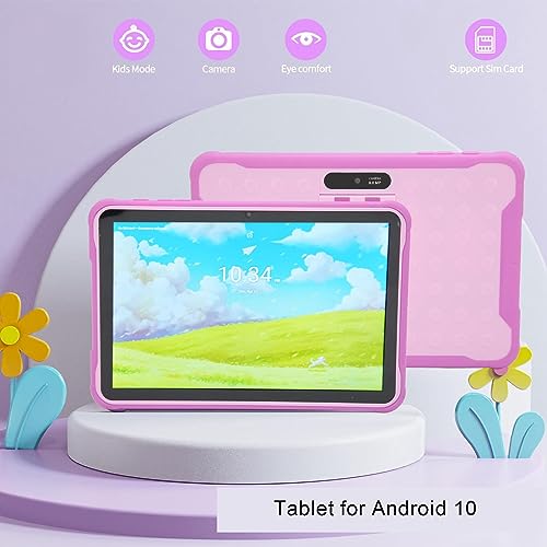 Tablet Android 10 Inch Tablets, 32GB ROM 512GB Expandable, 6000mah Battery, Quad Core Processor 1.3GHz, 2GB RAM Tableta, 2MP 8MP Camera WiFi Android (US Plug)