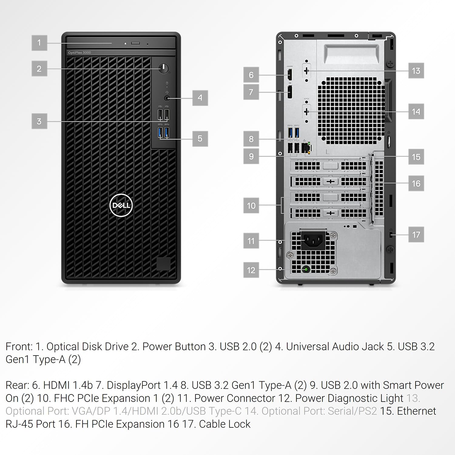 Dell OptiPlex 3000 Business Tower Desktop, 12th Gen Intel Core i5-12500 (Beat i7-11700), 32GB RAM, 2TB SSD, DVD, Display Port, Wired KB & Mouse, HDMI, Wi-Fi, Windows 11 Pro