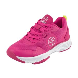zumba women’s train 2.0 low-top nonslip foam-sole dance cardio sneakers, 8.5, pink