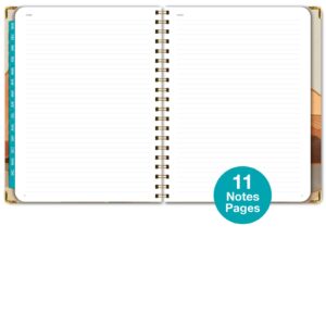 Global Printed Products, HARDCOVER 2024 Planner: (November 2023 Through December 2024) 8.5"x11" Daily Weekly Monthly Planner Yearly Agenda Bookmark, Pocket Folder & Sticky Note Set (Golden Desert)