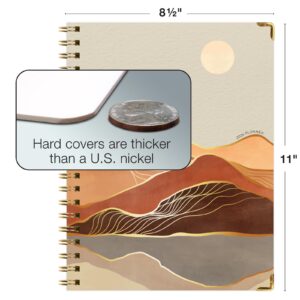 Global Printed Products, HARDCOVER 2024 Planner: (November 2023 Through December 2024) 8.5"x11" Daily Weekly Monthly Planner Yearly Agenda Bookmark, Pocket Folder & Sticky Note Set (Golden Desert)