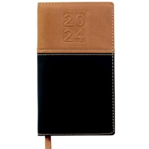 global printed products 2024 pocket planner/pocket calendar 3.5" x 6": includes 14 months (november 2023 to december 2024) / 2024 weekly planner/weekly agenda/monthly calendar organizer (black/brown)