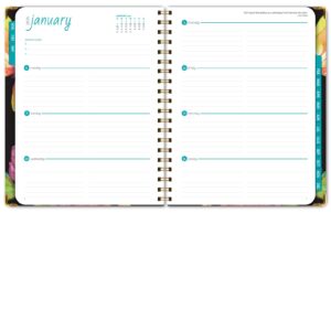 HARDCOVER 2024 Planner: (November 2023 Through December 2024) 8.5"x11" Daily Weekly Monthly Planner Yearly Agenda. Bookmark, Pocket Folder and Sticky Note Set (Black Watercolor Butterflies)