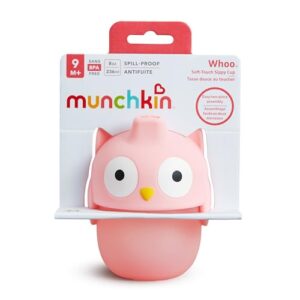 Munchkin® Whoo™ Soft-Touch Spill Proof Baby and Toddler Sippy Cup, 8 Ounce, Owl