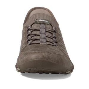 SKECHERS Women's Breathe Easy-Home Body Sneaker, Dark Taupe, 12