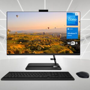 lenovo 2023 ideacentre all-in-one desktop, 27" fhd touchscreen display, 13th gen intel core i5-13420h (beats i7-12700h), 32gb ram, 2tb ssd, wireless kb & mouse, win 11 home, black