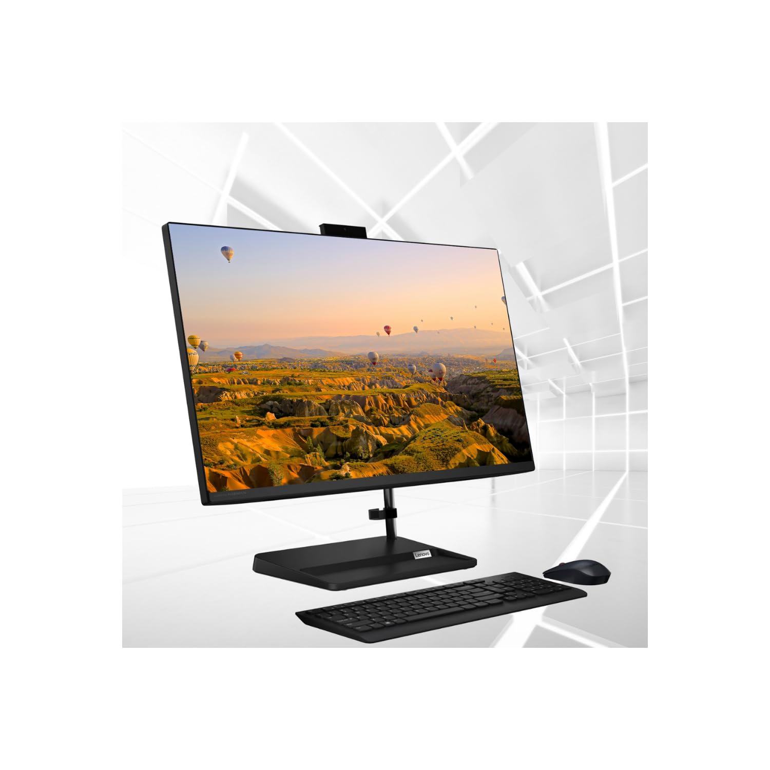 Lenovo 2023 IdeaCentre All-in-One Desktop, 27" FHD Touchscreen Display, 13th Gen Intel Core i5-13420H (Beats i7-12700H), 32GB RAM, 2TB SSD, Wireless KB & Mouse, Win 11 Home, Black