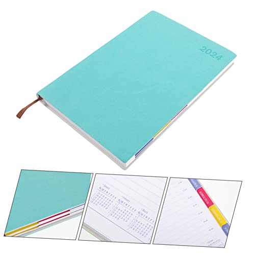 Ciieeo 2pcs 2024 Agenda Book 2024 weekly notebook spiral calendar planner weekly monthly planner monthly life planner goal planner spiral notepads planner book Paper manual portable Work