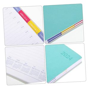 Ciieeo 2pcs 2024 Agenda Book 2024 weekly notebook spiral calendar planner weekly monthly planner monthly life planner goal planner spiral notepads planner book Paper manual portable Work