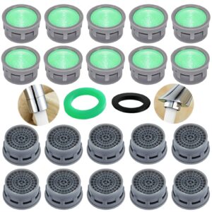boetoadg faucet aerator, 1.5 gpm flow restrictor plug-in faucet aerator replacement parts for bathroom or kitchen (green 20 pieces)