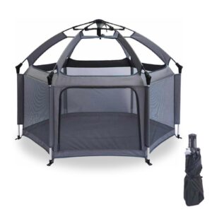 barton moore pop up baby play pen: large portable play yard for babies and toddlers, ideal for the beach, camping, rv indoor and outdoor use, compact, lightweight and packable for travel.