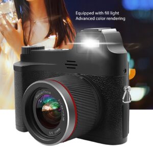 4K Digital Camera, 48MP, Manual Focusing, Retro Anti Slip Pattern Handle, Long Battery Life, Manual Rotation, VLOG Shooting, Compatible with Other Devices